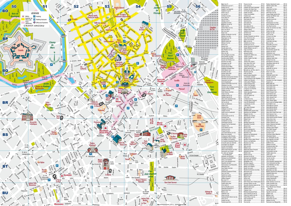 印刷地图尔市中心